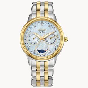 Citizen Women's Classic Month/Date Moon Phase Eco-Drive Watch 37 MM FD0004-51D